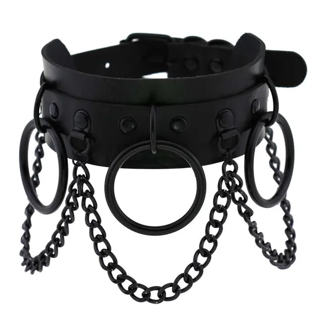 Black Goth Choker Necklace