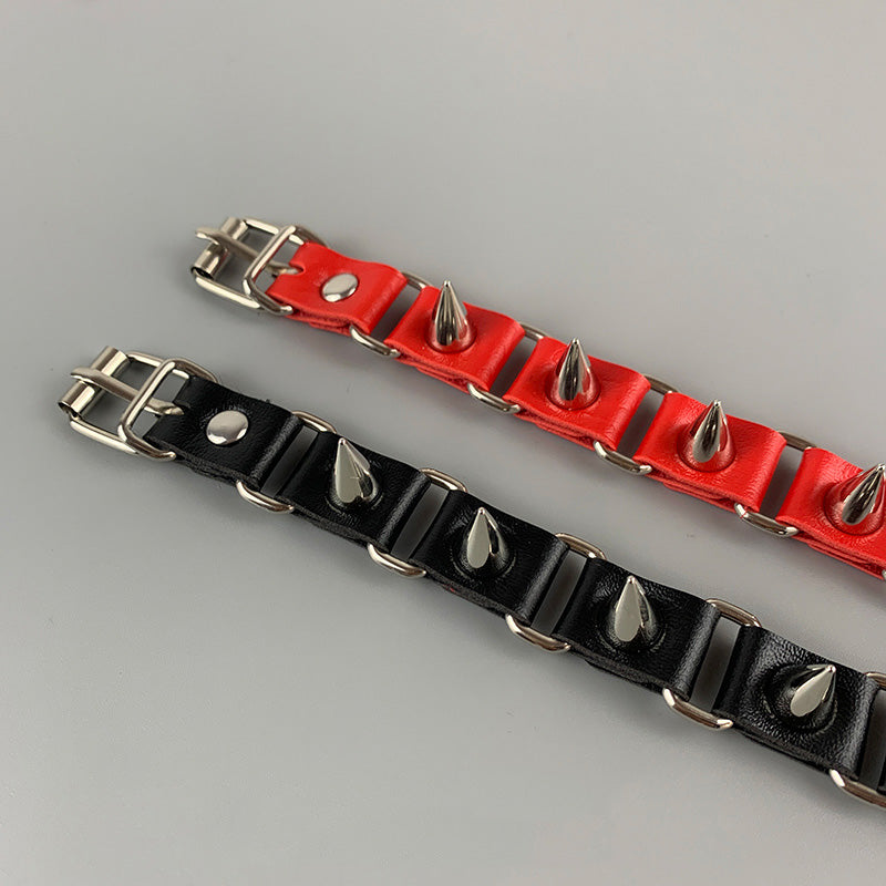 Riveted Leather Necklace